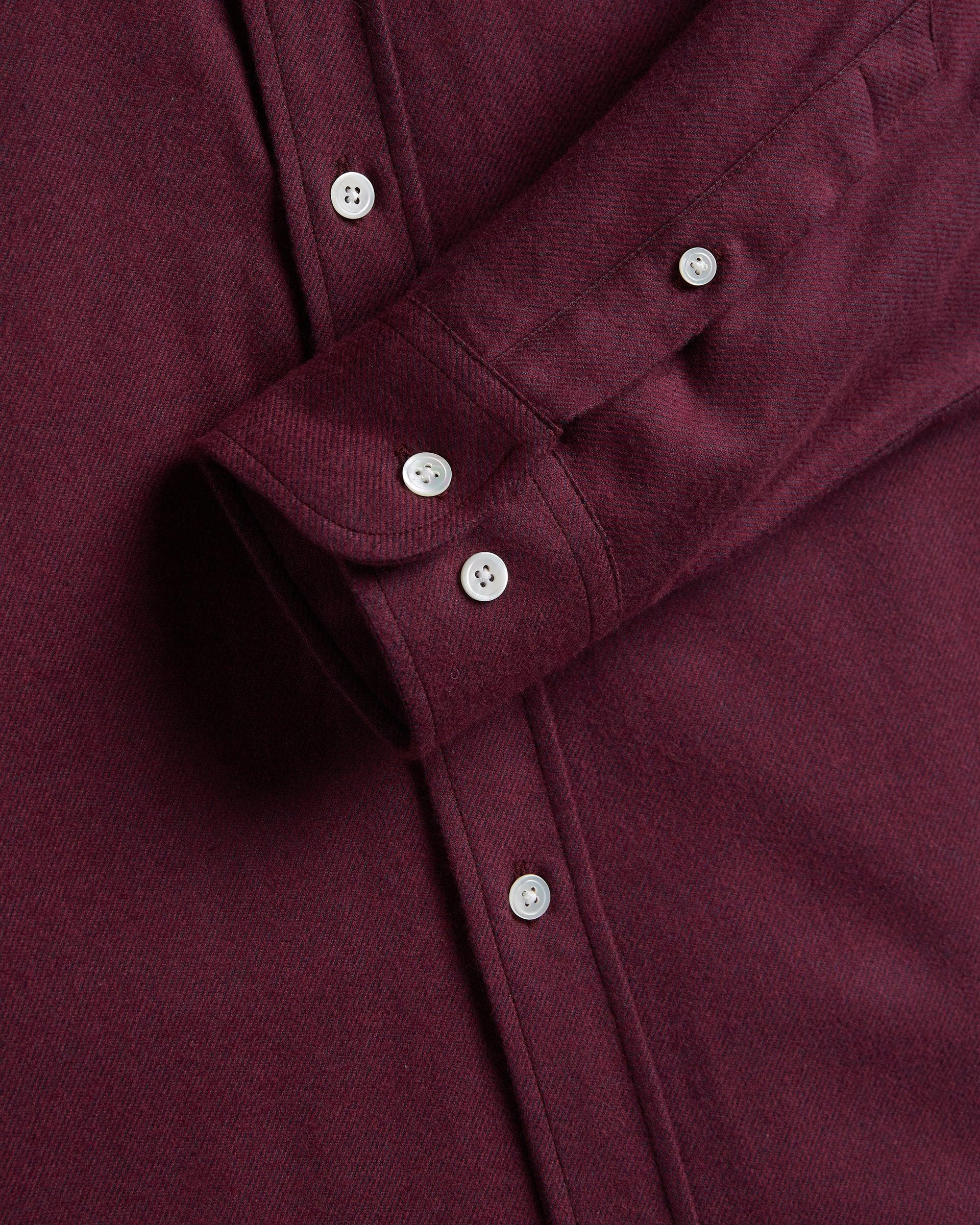 Portuguese Flannel Teca Shirt Bordeaux Herren Hemd rot